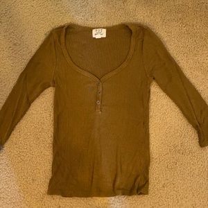 PST Brown elbow sleeved shirt